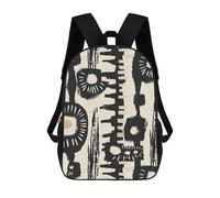 HETVBNS African Print Design Backpack for Women Men, Durable 600D Polyester Bookbag with Large Capacity, Lightweight 17 Inch Laptop Backpack Minimalism Casual Daypack for Work, Travel