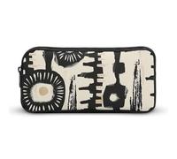 HETVBNS African Print Design Pencil Case Large Capacity, Durable Pencil Pouch Portable Small Cosmetic Bag with Metal Zipper, Simple Makeup Pouch Aesthetic Toiletry Bag for Travel Office