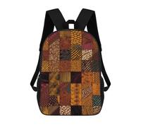 HETVBNS African Style Patchwork Backpack for Women Men, Durable 600D Polyester Bookbag with Large Capacity, Lightweight 17 Inch Laptop Backpack Minimalism Casual Daypack for Work, Travel