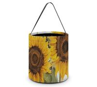 HETVBNS Alluring Sunflowers Summer Candy Bag Halloween Trick Or Treat Bucket 7.9x8.3in, Reusable Gift Bags for Party Holiday Wedding