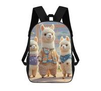 HETVBNS Alpacas Together Backpack for Women Men, Durable 600D Polyester Bookbag with Large Capacity, Lightweight 17 Inch Laptop Backpack Minimalism Casual Daypack for Work, Travel