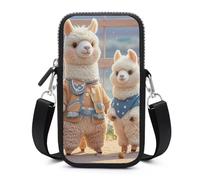 HETVBNS Alpacas Together Cell Phone Bag with Detachable Strap, Aesthetic Mini Sling Bag Small Crossbody Bag for Phone