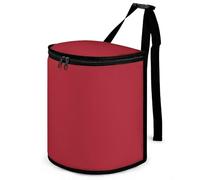 HETVBNS Amaranth Red Car Trash Can with Lid, Leakproof Hanging Automotive Trash Bin, Waterproof Garbage Storage Bag for Vehicles, RV, Bathroom, Office