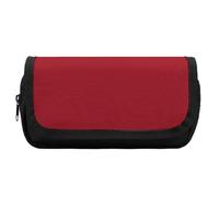 HETVBNS Amaranth Red Pencil Case Extra Large, Double Layer Pencil Pouch with Zipper, Portable Cosmetic Bags for Travel, Office Stationery Organizer for Women Men