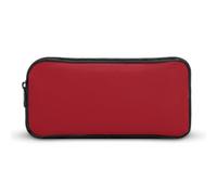 HETVBNS Amaranth Red Pencil Case Large Capacity, Durable Pencil Pouch Portable Small Cosmetic Bag with Metal Zipper, Simple Makeup Pouch Aesthetic Toiletry Bag for Travel Office