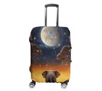 HETVBNS Animal Elephant Owl Tree Moon Star Luggage Cover, Elastic Luggage Protector Fits 19-32in Suitcases, Washable & Anti-Scratch Suitcase Cover for Men Women, style, L, Classic