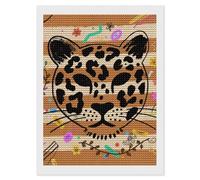 HETVBNS Animal Leopard Print Diamond Painting Kits for Adults, Full Round Drill DIY Diamond Art for Beginners, 5D Gem Art and Crafts for Home Wall Decor 12"x16"