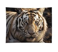 HETVBNS Animal Tiger Tapestry Wall Hanging - 30"x40" Aesthetic Tapestries Soft Polyester Wall Art Decor Large Tapestry for Bedroom Living Room Dorm Backdrop, Hanging Kit Included
