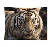 HETVBNS Animal Tiger Tapestry Wall Hanging - 60"x80" Aesthetic Tapestries Soft Polyester Wall Art Decor Large Tapestry for Bedroom Living Room Dorm Backdrop, Hanging Kit Included