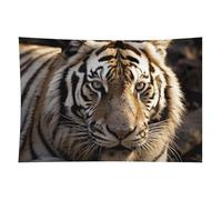 HETVBNS Animal Tiger Tapestry Wall Hanging - 60"x90" Aesthetic Tapestries Soft Polyester Wall Art Decor Large Tapestry for Bedroom Living Room Dorm Backdrop, Hanging Kit Included