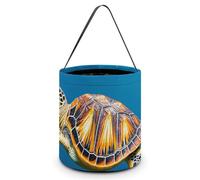 HETVBNS Animals Sea Turtles Candy Bag Halloween Trick Or Treat Bucket 7.9x8.3in, Reusable Gift Bags for Party Holiday Wedding
