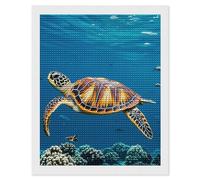 HETVBNS Animals Sea Turtles Diamond Painting Kits for Adults, Full Round Drill DIY Diamond Art for Beginners, 5D Gem Art and Crafts for Home Wall Decor 16"x20"