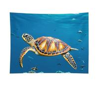HETVBNS Animals Sea Turtles Tapestry Wall Hanging - 30"x40" Aesthetic Tapestries Soft Polyester Wall Art Decor Large Tapestry for Bedroom Living Room Dorm Backdrop, Hanging Kit Included