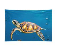 HETVBNS Animals Sea Turtles Tapestry Wall Hanging - 40"x60" Aesthetic Tapestries Soft Polyester Wall Art Decor Large Tapestry for Bedroom Living Room Dorm Backdrop, Hanging Kit Included