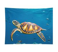 HETVBNS Animals Sea Turtles Tapestry Wall Hanging - 60"x80" Aesthetic Tapestries Soft Polyester Wall Art Decor Large Tapestry for Bedroom Living Room Dorm Backdrop, Hanging Kit Included