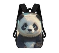 HETVBNS Anime Panda Face Backpack for Women Men, Durable 600D Polyester Bookbag with Large Capacity, Lightweight 17 Inch Laptop Backpack Minimalism Casual Daypack for Work, Travel