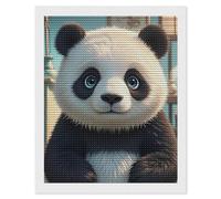 HETVBNS Anime Panda Face Diamond Painting Kits for Adults, Full Round Drill DIY Diamond Art for Beginners, 5D Gem Art and Crafts for Home Wall Decor 16"x20"