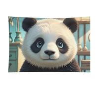 HETVBNS Anime Panda Face Tapestry Wall Hanging - 40"x60" Aesthetic Tapestries Soft Polyester Wall Art Decor Large Tapestry for Bedroom Living Room Dorm Backdrop, Hanging Kit Included