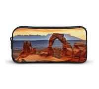 HETVBNS Arches National Park Pencil Case Large Capacity, Durable Pencil Pouch Portable Small Cosmetic Bag with Metal Zipper, Simple Makeup Pouch Aesthetic Toiletry Bag for Travel Office