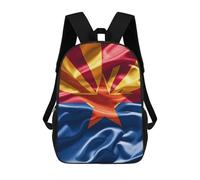 HETVBNS Arizona Flag Standard Backpack for Women Men, Durable 600D Polyester Bookbag with Large Capacity, Lightweight 17 Inch Laptop Backpack Minimalism Casual Daypack for Work, Travel