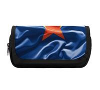 HETVBNS Arizona Flag Standard Pencil Case Extra Large, Double Layer Pencil Pouch with Zipper, Portable Cosmetic Bags for Travel, Office Stationery Organizer for Women Men