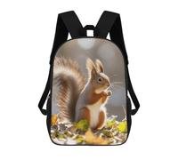 HETVBNS Autumn Squirrel Backpack for Women Men, Durable 600D Polyester Bookbag with Large Capacity, Lightweight 17 Inch Laptop Backpack Minimalism Casual Daypack for Work, Travel