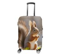 HETVBNS Autumn Squirrel Luggage Cover, Elastic Luggage Protector Fits 19-32in Suitcases, Washable & Anti-Scratch Suitcase Cover for Men Women, style, L, Classic