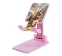 HETVBNS Autumn Squirrel Phone Stand for Desk - Adjustable & Foldable Tablet Stand Portable Cell Phone Stand Holder Compatible with 4-13" Smartphones, Tablets