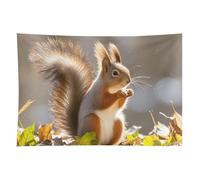 HETVBNS Autumn Squirrel Tapestry Wall Hanging - 40"x60" Aesthetic Tapestries Soft Polyester Wall Art Decor Large Tapestry for Bedroom Living Room Dorm Backdrop, Hanging Kit Included