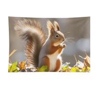 HETVBNS Autumn Squirrel Tapestry Wall Hanging - 60"x90" Aesthetic Tapestries Soft Polyester Wall Art Decor Large Tapestry for Bedroom Living Room Dorm Backdrop, Hanging Kit Included