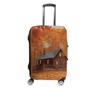 HETVBNS Autumn Woods Cabin Luggage Cover, Elastic Luggage Protector Fits 19-32in Suitcases, Washable & Anti-Scratch Suitcase Cover for Men Women, style, Small, Classic