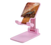 HETVBNS Autumn Woods Cabin Phone Stand for Desk - Adjustable & Foldable Tablet Stand Portable Cell Phone Stand Holder Compatible with 4-13" Smartphones, Tablets