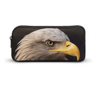 HETVBNS Bald Eagle Pencil Case Large Capacity Zipper Pouch, Durable Pencil Box Organizer, Portable Small Cosmetic Bag for Office, Travel