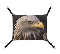 HETVBNS Bald Eagle Pet Hammock for Cats & Dogs, Soft Breathable Canvas Hanging Hammock with Adjustable Straps, Comfortable & Durable Hanging Bed for Small to Medium Pets