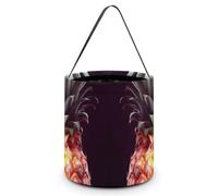 HETVBNS Beautiful Pineapple Candy Bag Halloween Trick Or Treat Bucket 7.9x8.3in, Reusable Gift Bags for Party Holiday Wedding