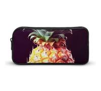 HETVBNS Beautiful Pineapple Pencil Case Large Capacity Zipper Pouch, Durable Pencil Box Organizer, Portable Small Cosmetic Bag for Office, Travel