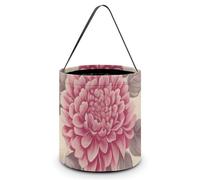 HETVBNS Beautiful Vintage Flower Candy Bag Halloween Trick Or Treat Bucket 7.9x8.3in, Reusable Gift Bags for Party Holiday Wedding