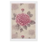 HETVBNS Beautiful Vintage Flower Diamond Painting Kits for Adults, Full Round Drill DIY Diamond Art for Beginners, 5D Gem Art and Crafts for Home Wall Decor 8"x12"