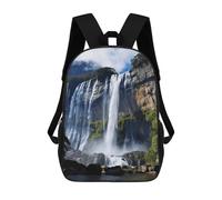 HETVBNS Beautiful Waterfall Backpack for Women Men, Durable 600D Polyester Bookbag with Large Capacity, Lightweight 17 Inch Laptop Backpack Minimalism Casual Daypack for Work, Travel