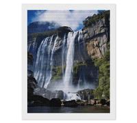 HETVBNS Beautiful Waterfall Diamond Painting Kits for Adults, Full Round Drill DIY Diamond Art for Beginners, 5D Gem Art and Crafts for Home Wall Decor 16"x20"