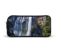 HETVBNS Beautiful Waterfall Pencil Case Large Capacity Zipper Pouch, Durable Pencil Box Organizer, Portable Small Cosmetic Bag for Office, Travel