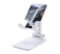HETVBNS Beautiful Waterfall Phone Stand for Desk - Adjustable & Foldable Tablet Stand Portable Cell Phone Stand Holder Compatible with 4-13" Smartphones, Tablets