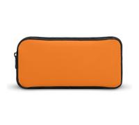 HETVBNS Beauty Burnt Orange Pencil Case Large Capacity, Durable Pencil Pouch Portable Small Cosmetic Bag with Metal Zipper, Simple Makeup Pouch Aesthetic Toiletry Bag for Travel Office