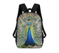 HETVBNS Beauty Peacock Backpack for Women Men, Durable 600D Polyester Bookbag with Large Capacity, Lightweight 17 Inch Laptop Backpack Minimalism Casual Daypack for Work, Travel
