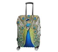 HETVBNS Beauty Peacock Luggage Cover, Elastic Luggage Protector Fits 19-32in Suitcases, Washable & Anti-Scratch Suitcase Cover for Men Women, style, L, Classic