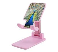 HETVBNS Beauty Peacock Phone Stand for Desk - Adjustable & Foldable Tablet Stand Portable Cell Phone Stand Holder Compatible with 4-13" Smartphones, Tablets