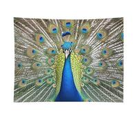 HETVBNS Beauty Peacock Tapestry Wall Hanging - 30"x40" Aesthetic Tapestries Soft Polyester Wall Art Decor Large Tapestry for Bedroom Living Room Dorm Backdrop, Hanging Kit Included