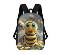 HETVBNS Bee Backpack for Women Men, Durable 600D Polyester Bookbag with Large Capacity, Lightweight 17 Inch Laptop Backpack Minimalism Casual Daypack for Work, Travel