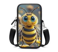 HETVBNS Bee Cell Phone Bag with Detachable Strap, Aesthetic Mini Sling Bag Small Crossbody Bag for Phone