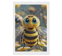 HETVBNS Bee Diamond Painting Kits for Adults, Full Round Drill DIY Diamond Art for Beginners, 5D Gem Art and Crafts for Home Wall Decor 8"x12"